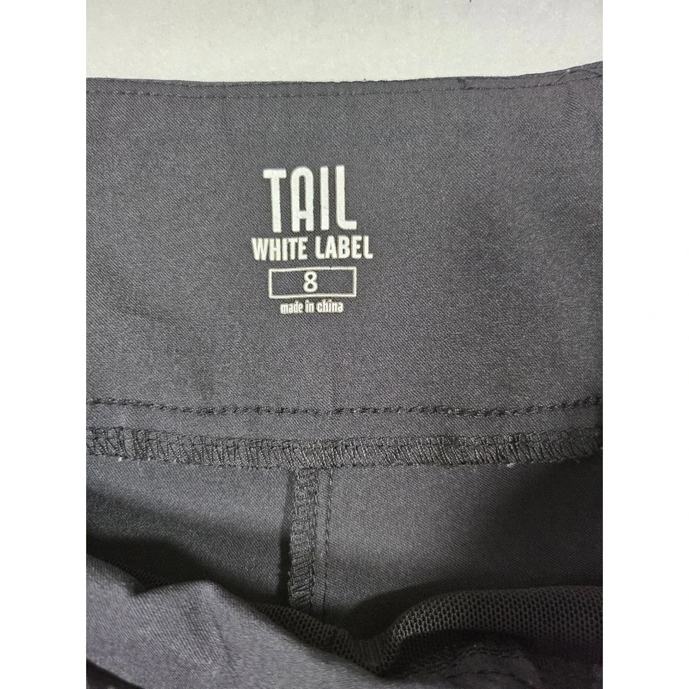 Tail‎ Activewear White Label Black Golf Shorts Size 8 Pull On Performance